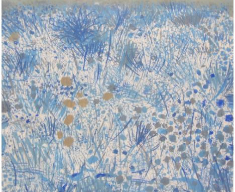 ‡FRANK COLLINS ARCA (b.1938)Blue Fieldlithographpencil signed, inscribed , numbered 1/10 and dated 1962 in the lower margin15