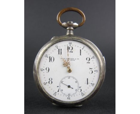A Swiss silver keyless wind quarter repeating Pocket Watch, Case and Cuvette No. 21498, Swiss lever movement with cut and com