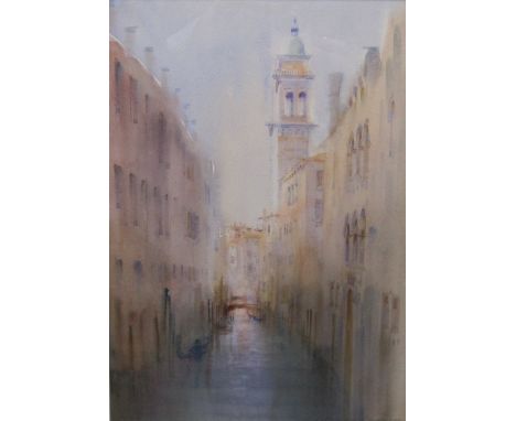 ‡IAN ARMOUR-CHELU (1928-2000)San Giorgio dei Greci, Venice in evening Lightsigned and dated ‘Armour -Chelu 1991’ (lower right