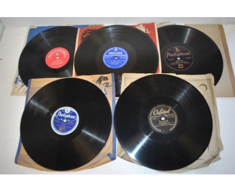 Decca / Capital / Parlophone 78s, one hundred and twenty with fifty plus on Parlophone, thirty two Decca, twenty five Capital