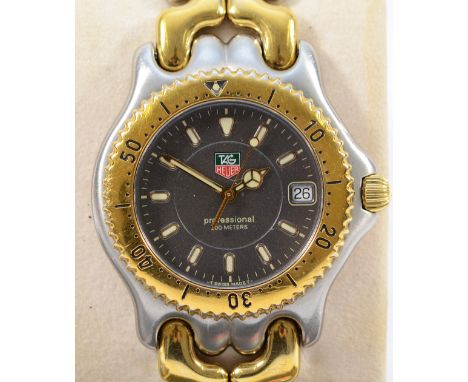 Tag Heuer, Professional, 200m, a bi metal date quartz gentleman's wristwatch, reference WG1120, c.1995, serial number S86916,
