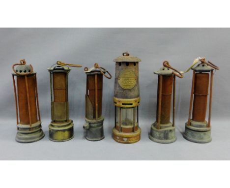 A collection of Stevenson's safety lamps and a Protector lamp and Lighting Co Ltd lamp, No.1943, etc., (6) 