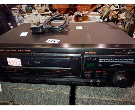 Teak W-600R stereo cassette deck. All electrical items in this lot have been PAT tested for safety and have passed. This does