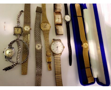 Ladies and gents mechanical wristwatches including a vintage Sekonda example. UK P&amp;P Group 1 (£16+VAT for the first lot a