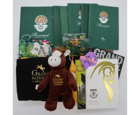 Grand National horse racing related memorabilia to include sweat shirt (medium), programmes, soft toy. UK P&amp;P Group 3 (£3