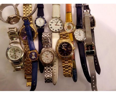 Ladies and gents wristwatches including an Astron example with moon phase and date apertures, most appear working. UK P&amp;P