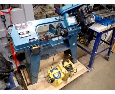 Clarke CBS4SMD metalworker 6 inch band saw. All electrical items in this lot have been PAT tested for safety and have passed.