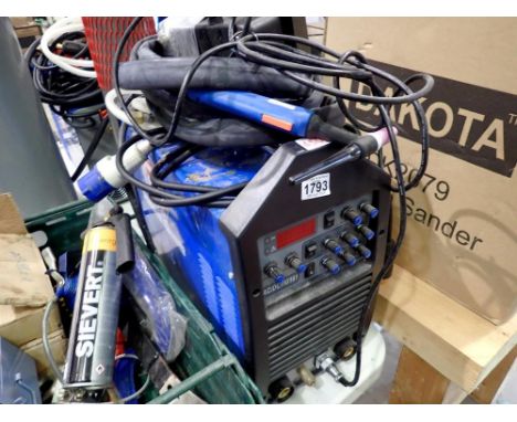 R Tech 161 tig welder with gas bottle and cables and foot pedal. Not available for in-house P&amp;P 