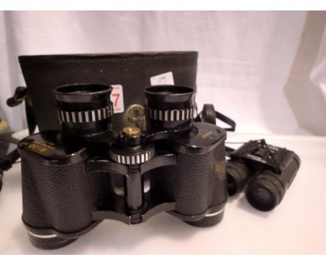 Pair of 8x30 binoculars with a further pair of field binoculars 8x21mm. UK P&amp;P Group 2 (£20+VAT for the first lot and £4+