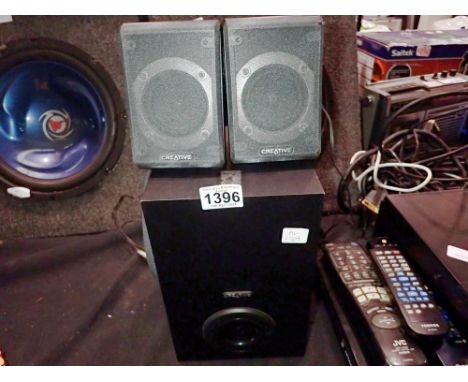 Creative Labs inspire P380 speakers and subwoofer. All electrical items in this lot have been PAT tested for safety and have 