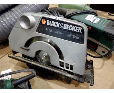 Black &amp; Decker PL40 62mm circular saw. All electrical items in this lot have been PAT tested for safety and have passed. 