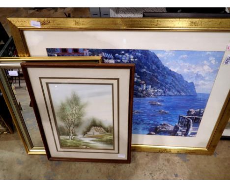 Three framed prints. Not available for in-house P&amp;P 