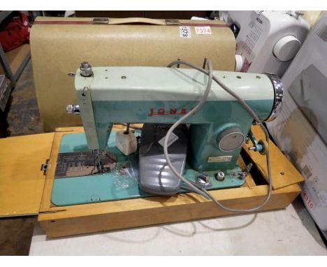 Jones 263 sewing machine with foot pedal. All electrical items in this lot have been PAT tested for safety and have passed. T