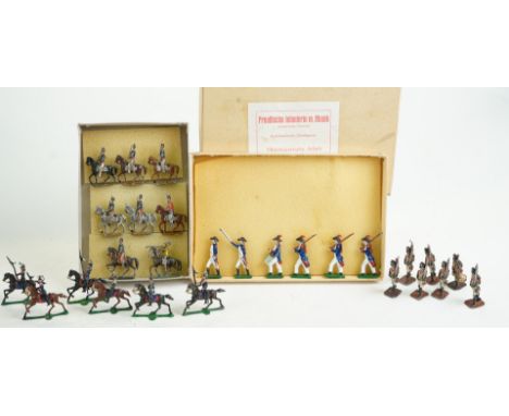 ANONIMO Napoleonic imperial guard, French army, Austrians 50s - Made of lead. Good condition. Different heights. (27)