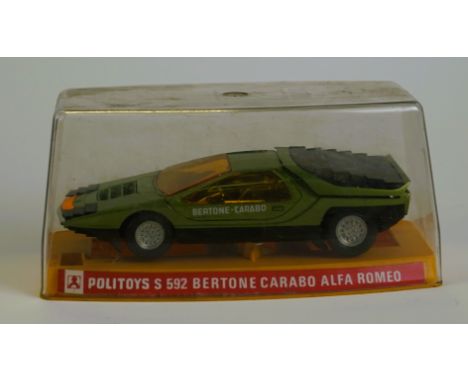 POLITOYS - MADE IN ITALY Bertone Carabo Alfa Romeo S592  70s  - Scale 1:25 Original packaging. Minor flaws.