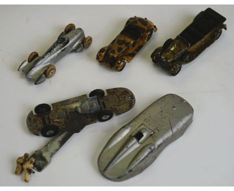 MARKLIN - MADE IN GERMANY Cars and drivers  30s  - Defects, to be examined.  (6)