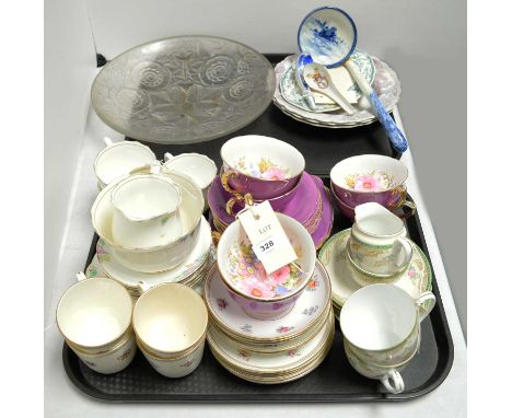 A selection of ceramic teaware and other items, including: a Windsor china tea service; a Victorian tea service; a Noritake t