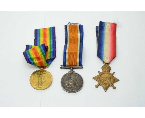 A group of WWI general service medals, including 1914-15 star, awarded to T4-111904Driver T.D Oubridge, Army Service Corps. 