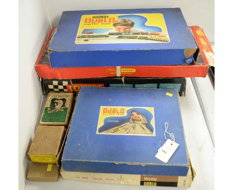 A selection of Hornby Dublo electric train sets, each in box; together with a Tri-ang Hornby electric train set " The Freight