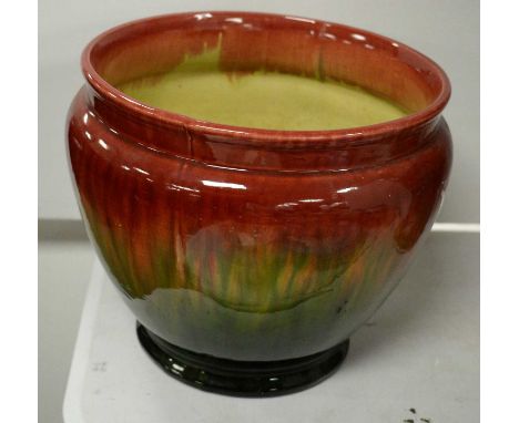 A glazed planter, with indistinct maker's mark to underside, 28 (diameter) x 24cms high.