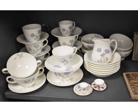 A Wedgwood Ice Rose pattern part tea service.