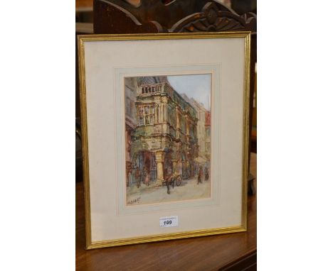 M Bailey
The Old Town with Flower Cart
watercolour