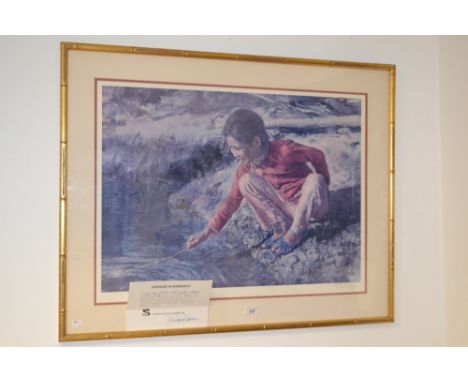 Wai (Lo Hing Kwok)Ming (bn 1938) by and after
Fish Girl with Stick
signed, limited edition lithograph, 59/750, 56cm x 76cm