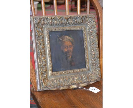 English School (19th century)
Portrait of an Ottoman Gentleman
oil on board, 17cm x 16cm