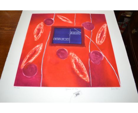 Heidi Konig (Bn.1964 ), by and after, Djemaa-al-Fna, colour etching, signed, numbered 145/175, 49cm x 49cm
