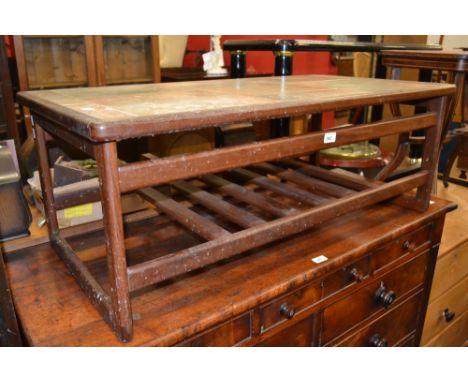 A retro tile top coffee table.