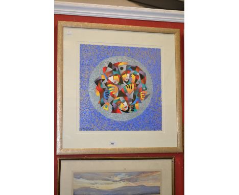 Anatole Krasnyansky  (Bn.1930), by and after, Quartet II, serigraph, signed in ink, 45cm x 44.5cm

Provenance: Park West Gall