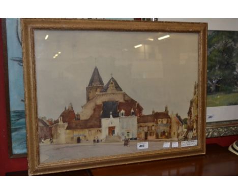 William Russell Flint, after, The White Porch, Saumur, framed print, c.1930
