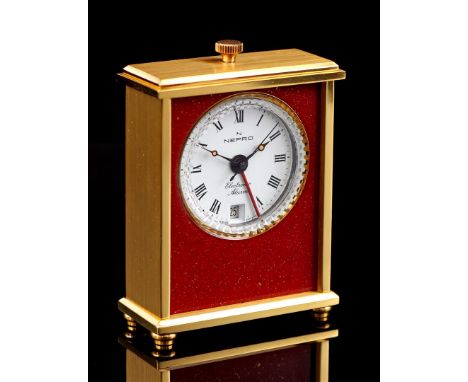 Nepro Swiss electronic Alarm travel alarm clock, 6 cm high in an original box