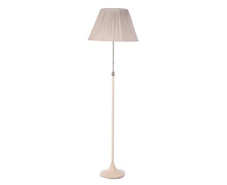 Willem Hendrik Gispen (1890-1981)Metal floor lamp with glass shade and upholstered canopy, design W. H. Gispen, executed by G