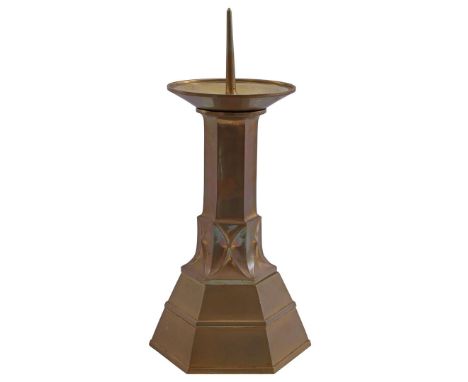 Bronze pen candlestick, approx. 5 kilograms, 34 cm high