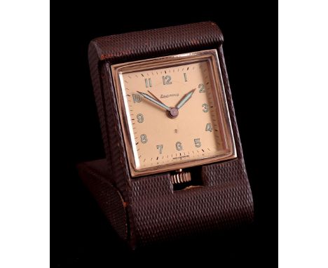 Looping Swiss travel alarm clock, hand wound, 1960s, 9x5.5 cm