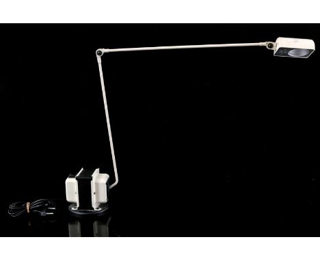 Tommaso Cimini (1947-1997)White metal adjustable table lamp, design Tomasso Cimini, executed by Lumina, model 'Daphine', mark