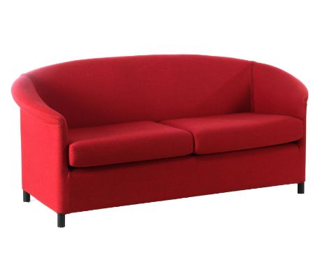 Paolo Piva (1950-2017)Modern red upholstered 2-seater sofa, design Paolo Piva, executed by Wittmann, model 'Aura', marked and