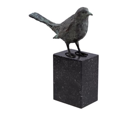 Anonymous, bronze statue of a bird, on marble base, 24 cm high
