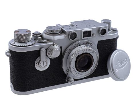 Leica IIIf photo camera, serial number 721951, year built 1954, batch 16,000, lens Leitz Elmar f=5 cm, 1:35