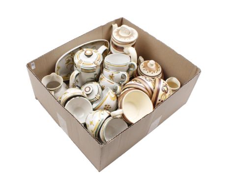 Box with Quimper French earthenware tableware