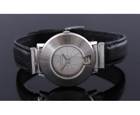 Zenith Keyhole automatic men's wristwatch in a steel case, case numbered 622A945, case size is 35 mm with a leather strap inc