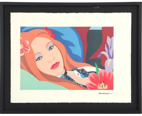 Tom Wesselmann (1913-2004)Woman with flower in her hair, color lithograph 20/199, outside size is 71x90 cm