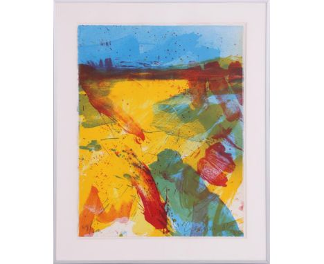 Jan Cremer (1940-)Composition without title, color lithograph dated 1989, 49/200, 65x50 cm, outside size is 82x67 cm