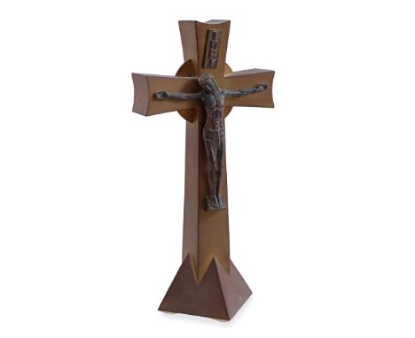 Bronze crucifix, approx. 4 kilograms, 34 cm high