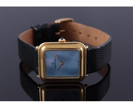 Jaeger LeCoultre wristwatch in a gold case, hand wound, case numbered 6031.21 / 1375323 with mother of pearl dial, case size 