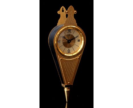 Jaeger LeCoultre travel alarm clock, hanging model, 1960s, 17 cm high