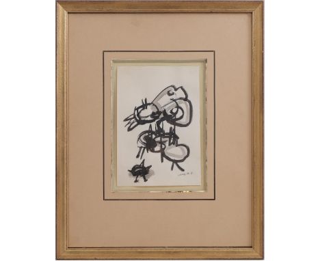 Corneille (Cornelis Guillaume van Beverloo) (1922-2010)Composition with figures, lithograph from 1952, 25.5x18 cm, outer size