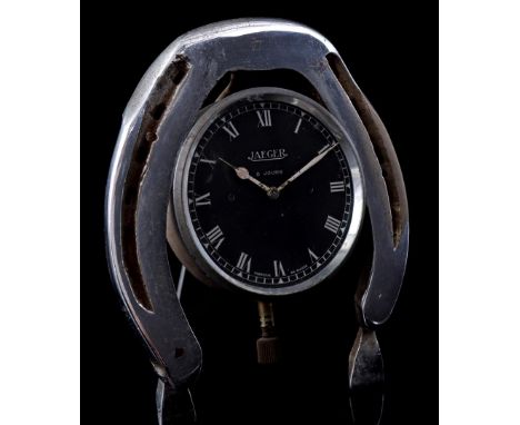 Jaeger LeCoultre table clock in horseshoe, 15 cm high (mariage)