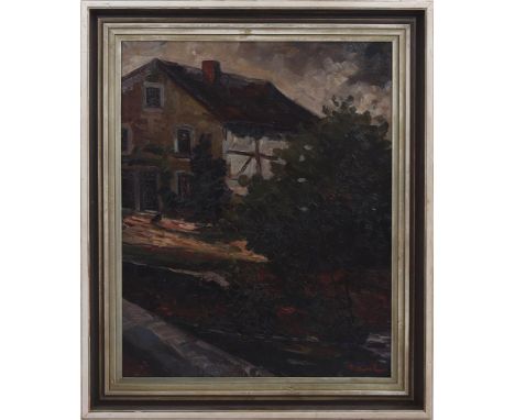 Arnout Jacobus Gustaaf Colnot (1887-1983)Half-timbered house, panel 61x49 cm